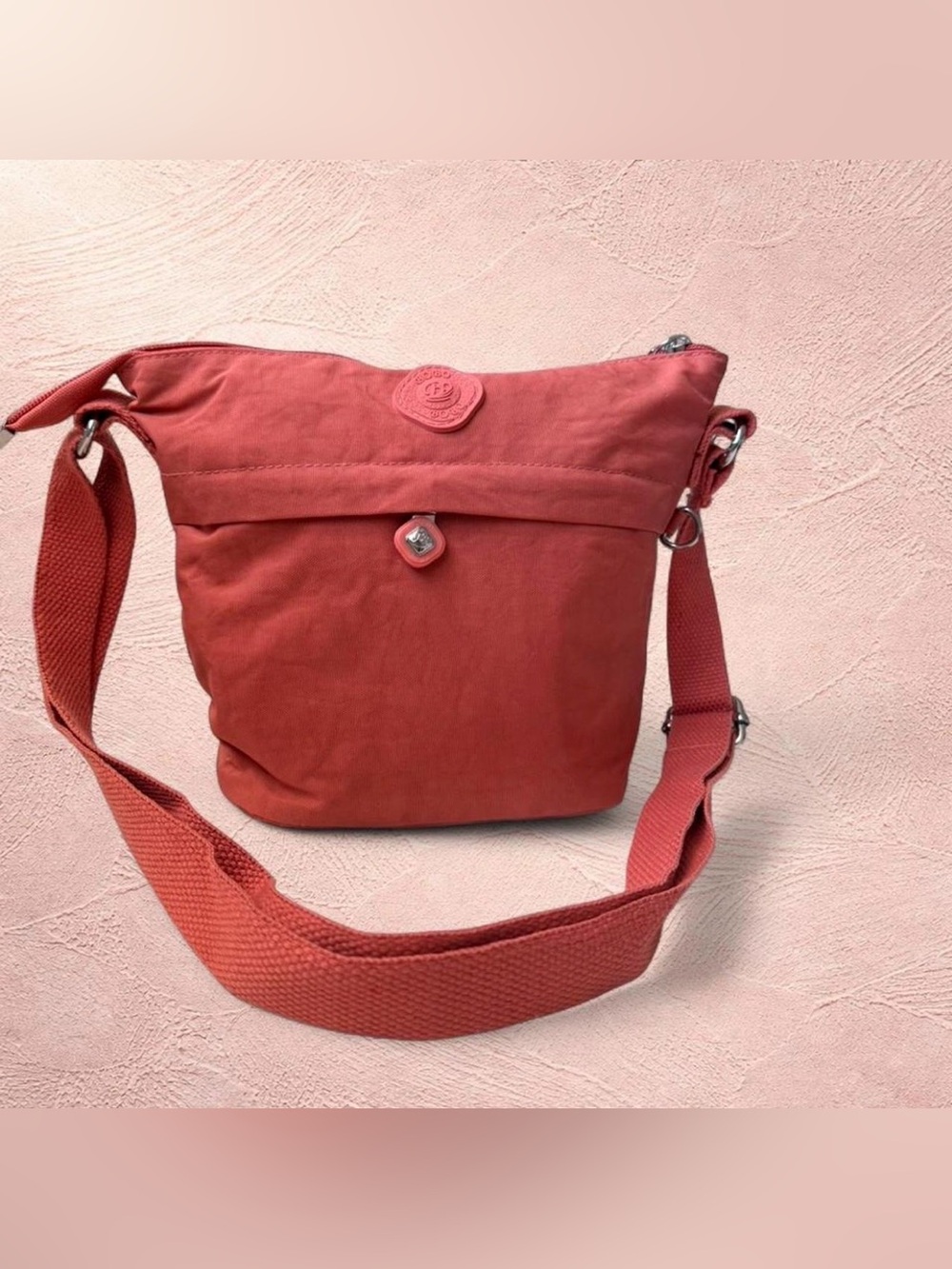 Versatile Daily Nylon Mini Bucket Bag in Dusty Rose